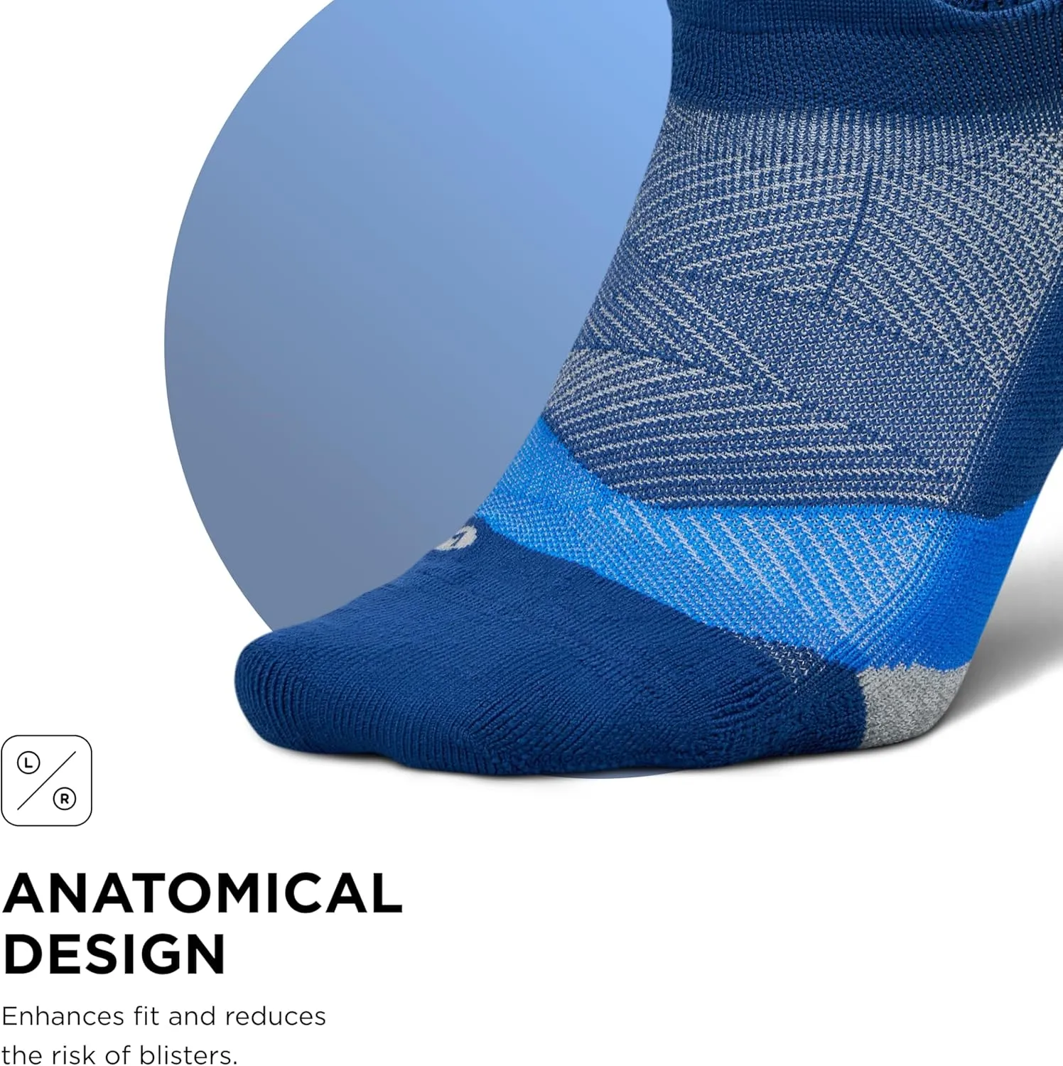 Feetures Elite Light Cushion Mini Crew Sock - Sport Sock with Targeted Compression - (1 Pair)
