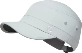 GADIEMKENSD Stretch Army Cap Cadet Military Hats Flat Top Baseball Cap Short Bill Breathable