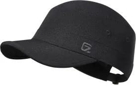 GADIEMKENSD Stretch Army Cap Cadet Military Hats Flat Top Baseball Cap Short Bill Breathable