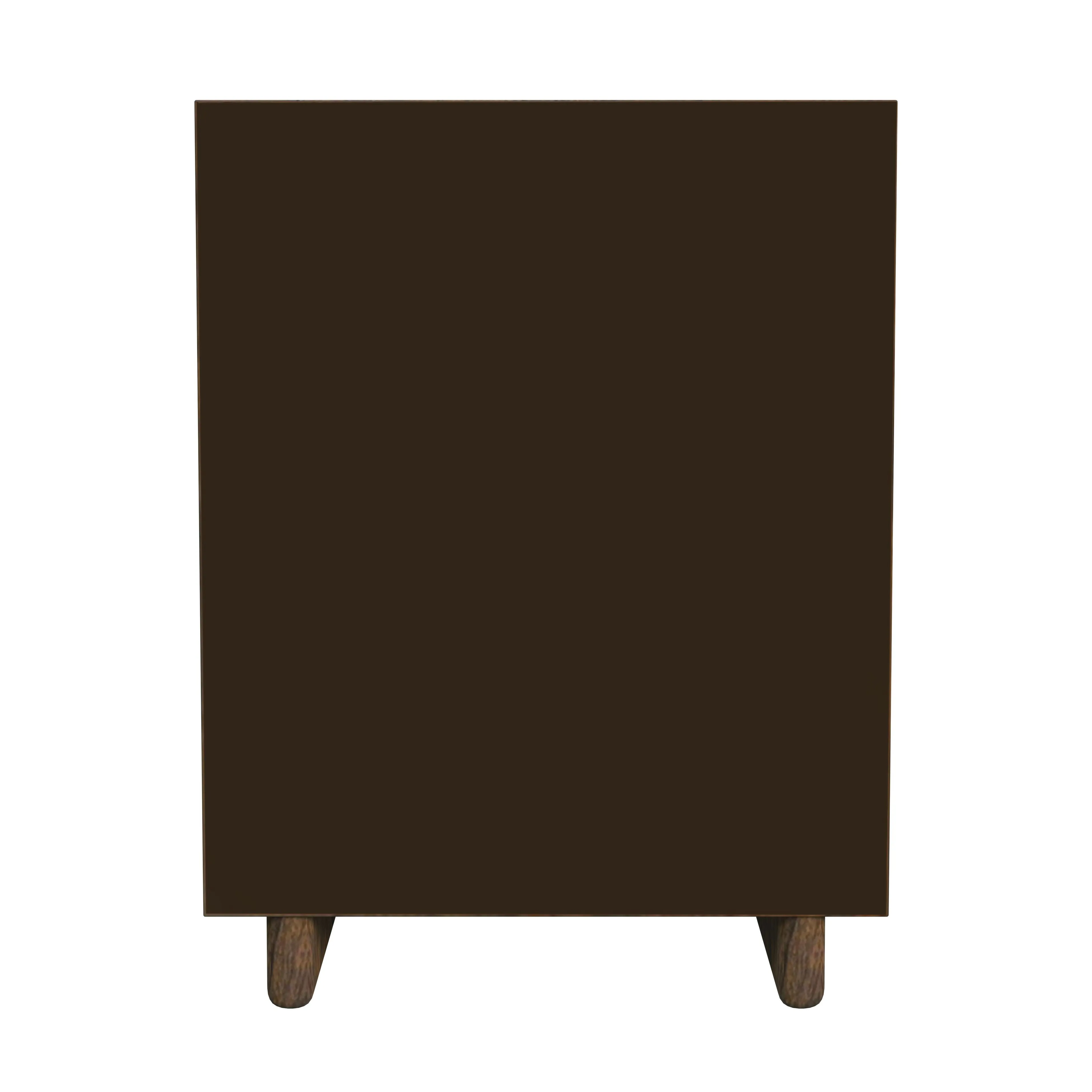 Halmstad Wood Panel 3 Drawer Narrow Nightstand in Brown  5767188