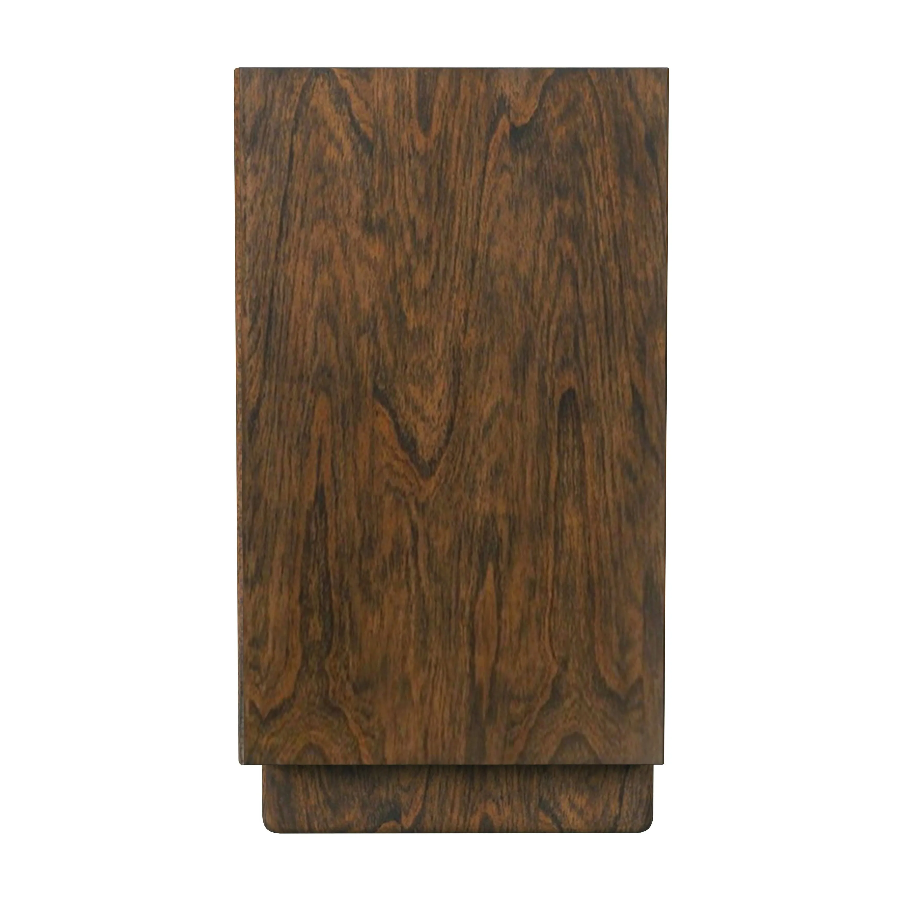 Halmstad Wood Panel 3 Drawer Narrow Nightstand in Brown  5767188