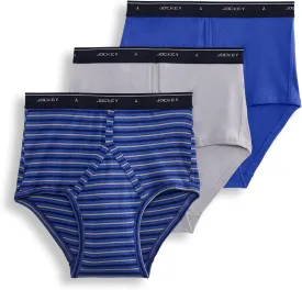 Jockey Mens Underwear Briefs - Classic Full Rise Design, Pack of 3 - Authentic Mens Underwear for Comfort and Quality