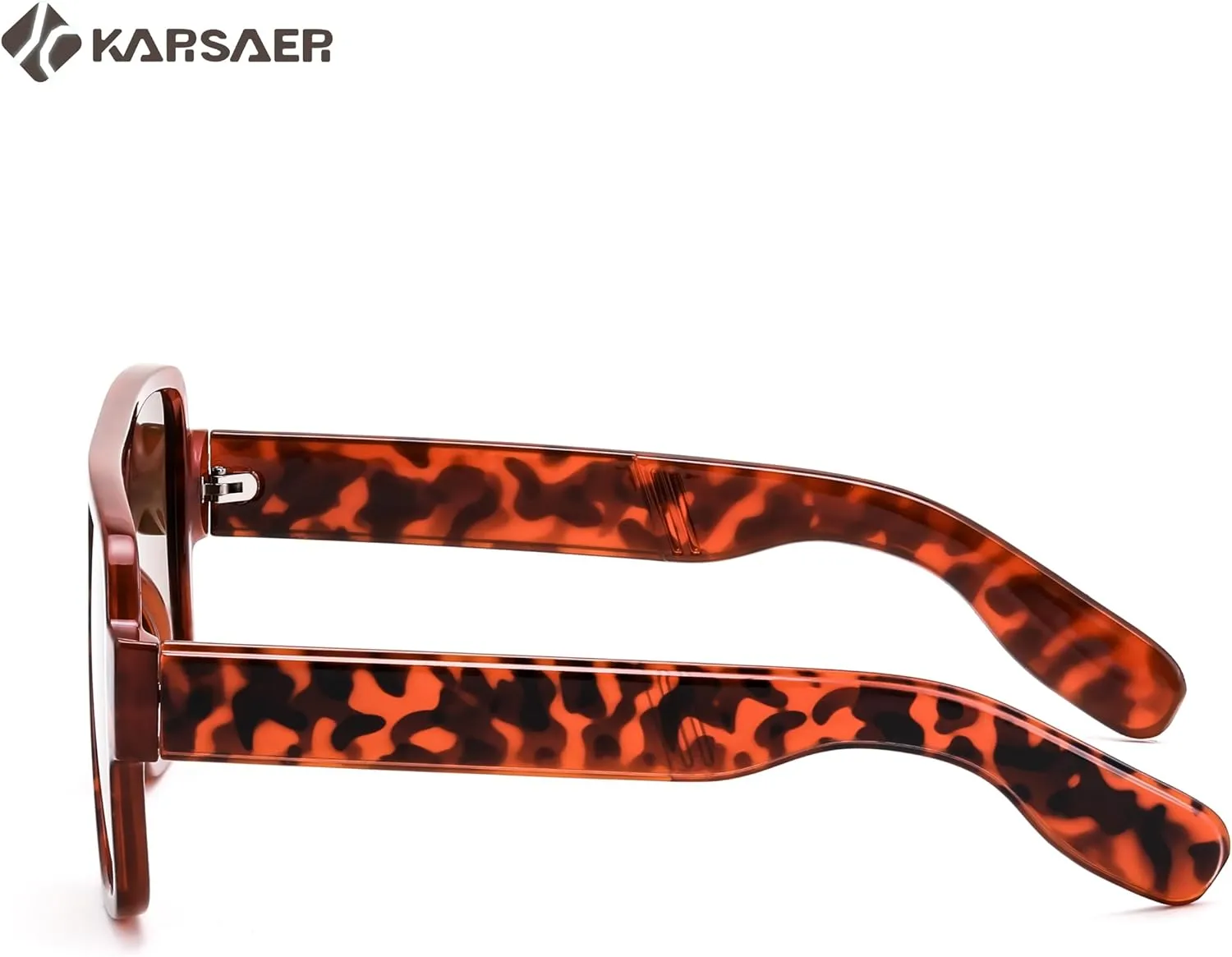 Karsaer Retro 70s Inspired Aviator Eyewear for Men and Women, Double Bridge Square Frame, Bold Pilot Design K7123