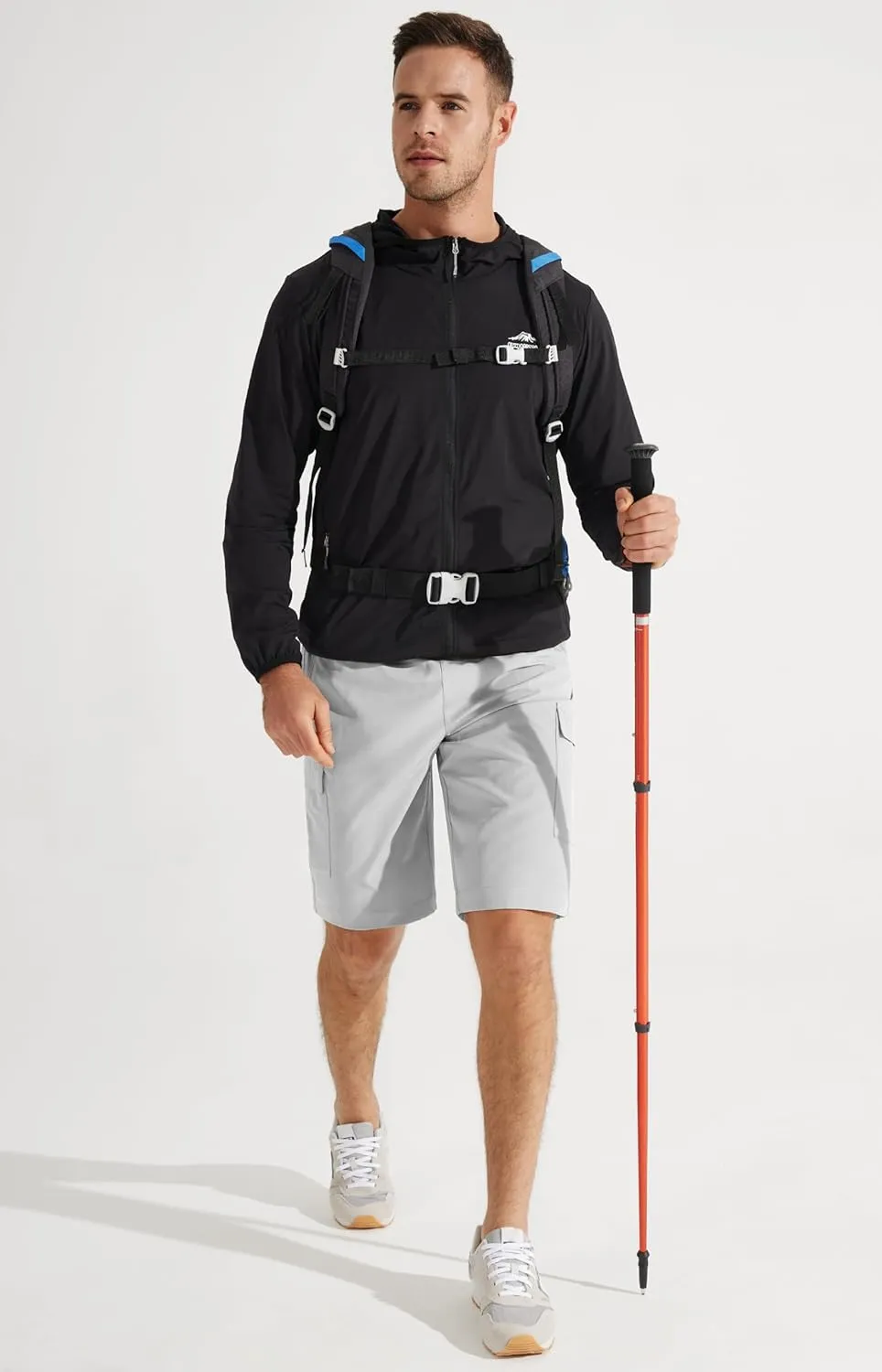 Libin Men's Hiking Cargo Shorts Lightweight Quick Dry Athletic Casual Shorts for Golf Outdoor Active Zipper Pockets