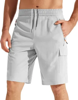 Libin Men's Hiking Cargo Shorts Lightweight Quick Dry Athletic Casual Shorts for Golf Outdoor Active Zipper Pockets