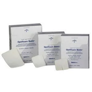 Optifoam Basic Polyurethane Foam Dressing with Fenestration, 3" x 3"