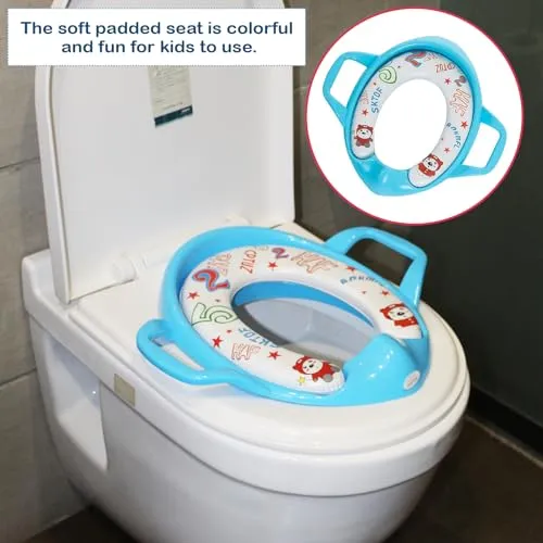 Safe-O-Kid, Soft Cushioned Potty Seat- Blue
