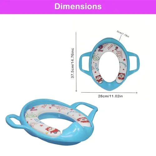 Safe-O-Kid, Soft Cushioned Potty Seat- Blue